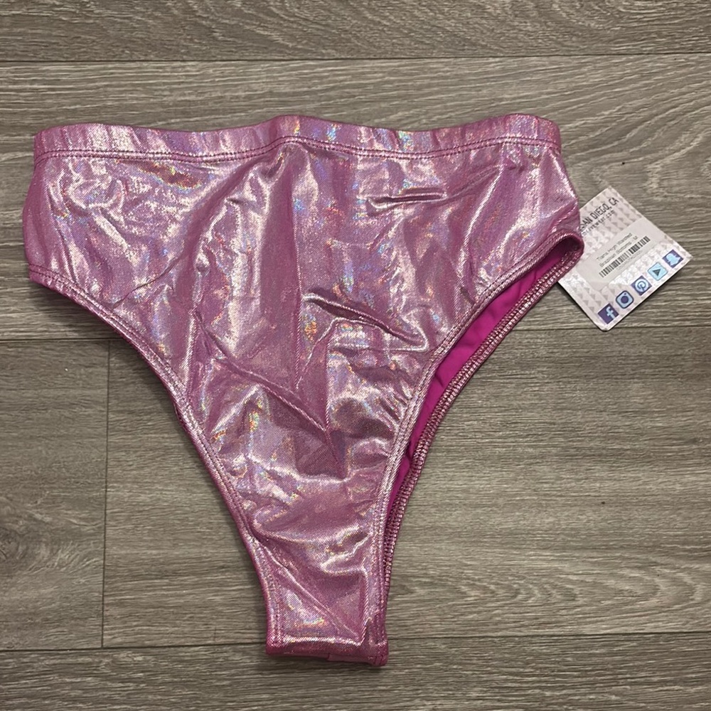 Pink Holograph Brazilian Rave Bottom